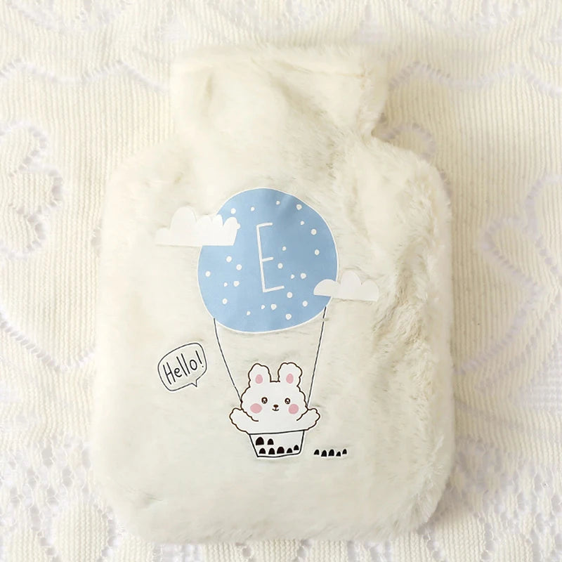 Cartoon Plush Rabbit Bear Hot Water Bottle Water Filling Velvet Small ...